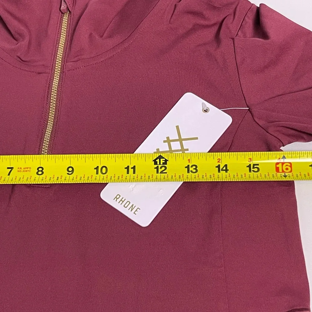 Rhone Women's XS Burgundy Course To Court Quarter 1/4 Zip Pullover NWT - Picture 10 of 12